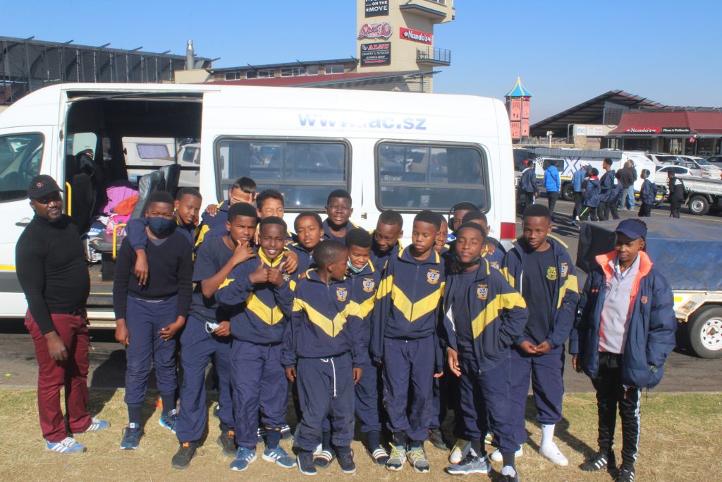 Enjabulweni primary school learners in school uniform