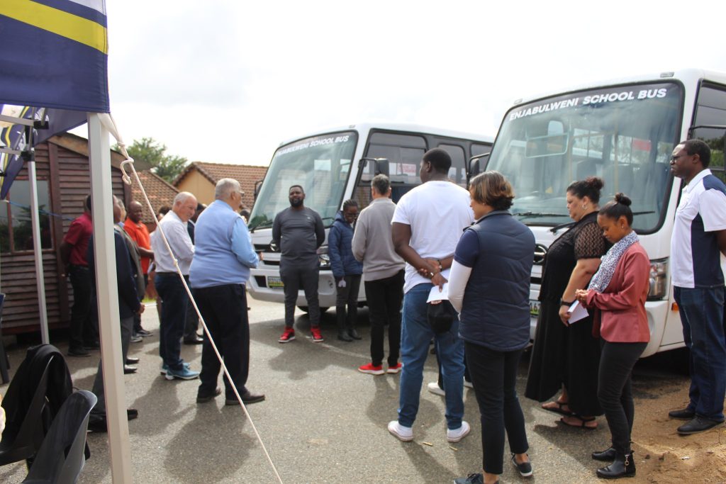The two new Enjabulweni school buses